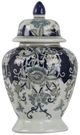 A & B Home Blue/Gold Bryn Ginger Jar-1
