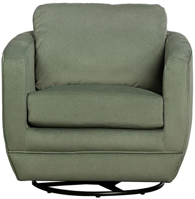 LH Home Feather Baltimo Fern Green/Matte Black Swivel Glider Chair-3