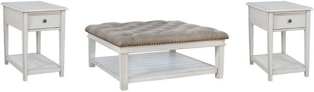 Signature Design by Ashley® Kanwyn 3 Piece Whitewash Living Room Table Set-0