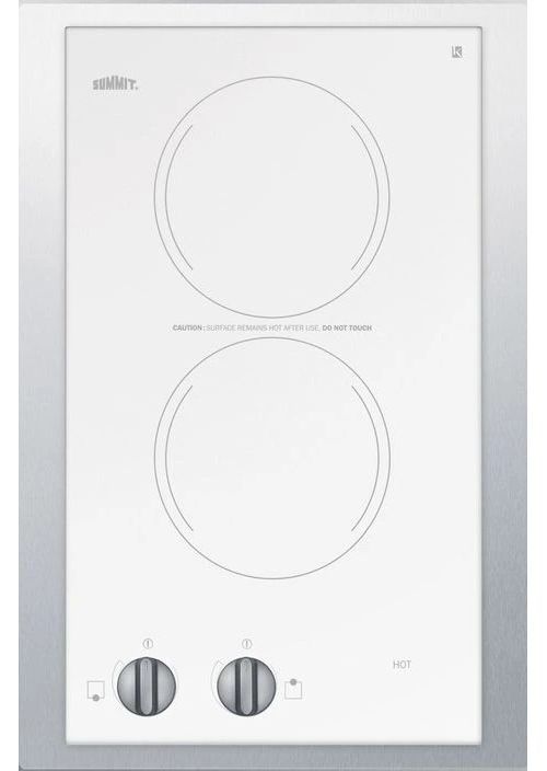 Summit® 15" White Electric Cooktop-0