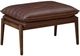 Bassett® Furniture Ellis Brown Leather Ottoman-0