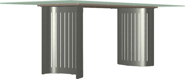 Amisco Customizable Rachel Italian Porcelain Rectangular Dining Table Top with Metal Base-3