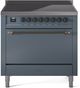 Ilve® Nostalgie II Series 36" Blue Grey Pro Style Induction Range-0