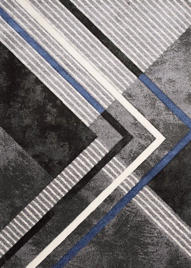 Kalora Interiors Soho Grey Black Blue 2'0" x 3'7" Rug-0