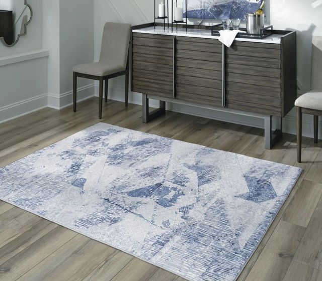 Signature Design by Ashley® Haddam Blue/Gray/White 8'x10' Large Area Rug-3