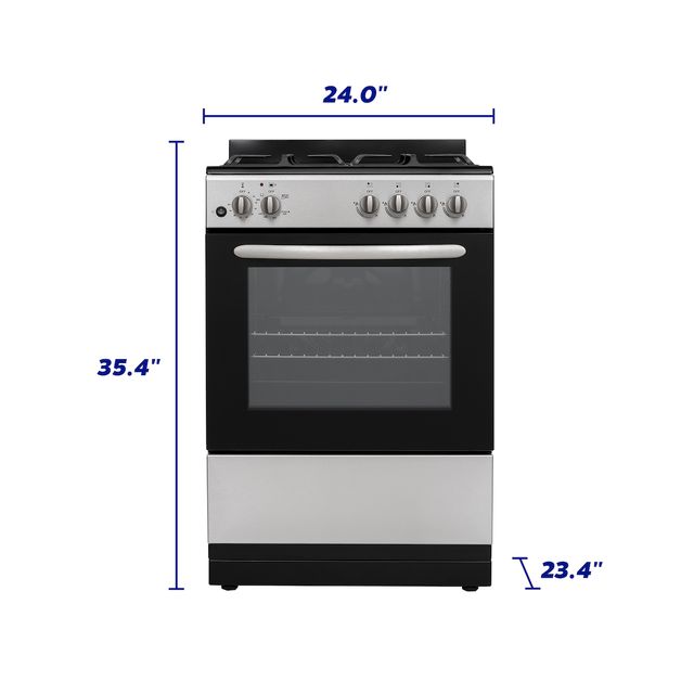 Element® 24" Stainless Steel Freestanding Gas Range-1