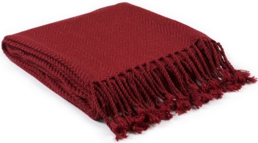 Surya Turner Bright Red 50"x60" Throw Blanket-1