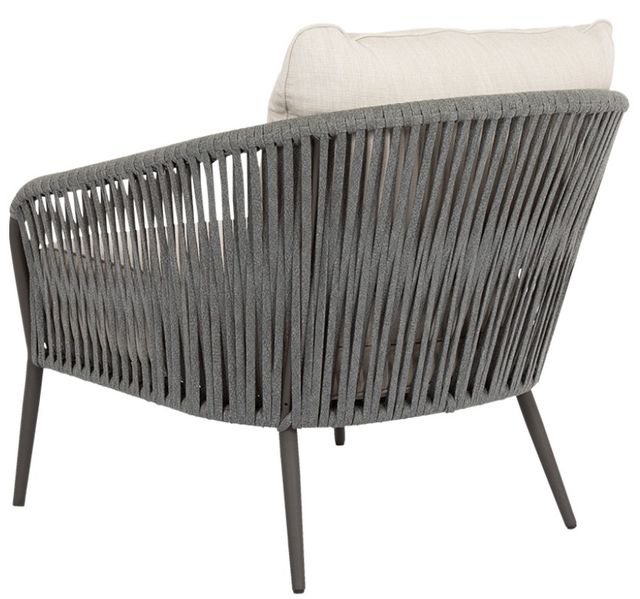 Sunset West Florence Slate Aluminum/Olefin Rope Outdoor Club Chair with Echo Ash Cushion-3