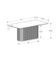 Monarch Specialties Inc. White 38" x 70" Faux Marble Top Dining Table with Black Base-1