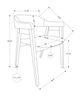 Monarch Specialties Inc. 2-Piece Sand 32" Dining Chair Set with Brown Walnut Frame-2