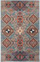 Feizy Nolan Orange/Turquoise 5' x 8' Rug-0