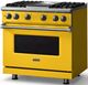 Viking® 5 Series 36" Daffodil Pro Style Gas (LP) Range with Polished Chrome Trim-2