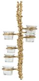 A & B Home Clear/Gold/White Candle Holder-3