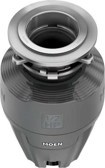 Moen® EX Series 0.5 HP Continuous Feed Black Garbage Disposal-4
