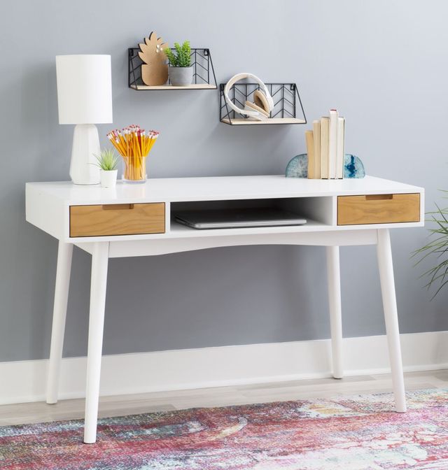 Linon Perry White Writing Desk-1
