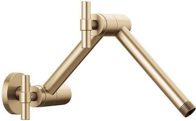 Brizo Essential™ Brilliance® Luxe Gold® Linear Round Jointed Wall Mount Shower Arm and Flange-0