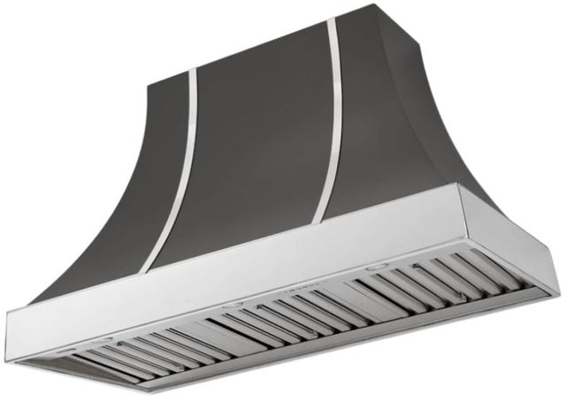 AGA Cascade 48" Slate Wall Mounted Range Hood  with Polished Chrome Trim-0