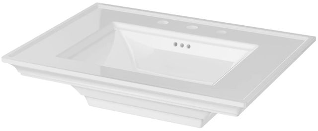 American Standard Town Square® S White 8" Widespread Pedestal Sink Top-2