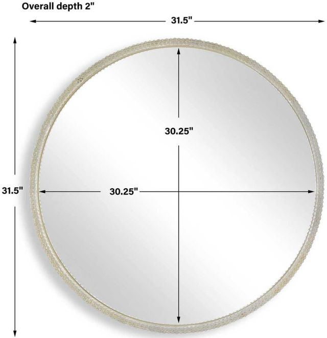 Uttermost® Break The Ice Warm Champagne Round Mirror-2