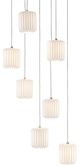 Currey & Company Dove Multi-Drop Painted Silver/White Pendant Lighting-0