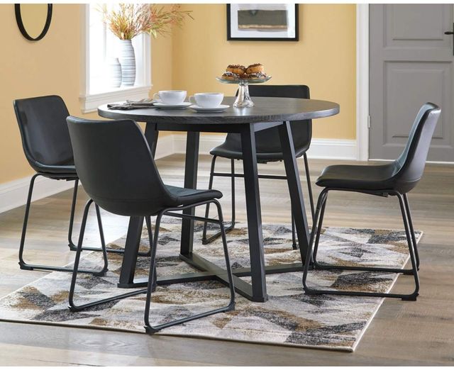 Signature Design by Ashley® Centiar 5 Piece Black Dining Set-3