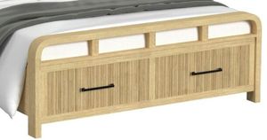 Elements International Ridgemont Natural Queen Storage Bed