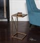 Uttermost® Zafina Black Glass Top Accent Table with Antiqued Gold Base-1