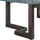 Elements International Kimble Dark Espresso Coffee Table with Gray Marble Top-3
