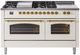 Ilve® Nostalgie II Series 60" Antique White Pro Style Dual Fuel Range-0
