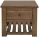 International Furniture Direct Parota III Barrel Brown End Table-3