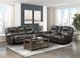 Homelegance® Gainesville Chocolate Manual Double Reclining Sofa-1