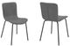 Armen Living Gillian 2-Piece Gray Dining Chairs-1