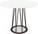 Amisco Customizable Calypso 36"  White Glass Round Counter Height Table with 48" Tabletop -0