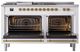 Ilve® Nostalgie II Series 60" White Pro Style Dual Fuel Range-1