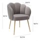 TOV Furniture Peony Grey Velvet Dining Chair-4