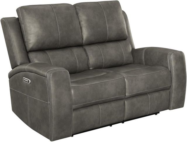 Coaster® Brickston 3-Piece Charcoal Power Reclining Sofa Set with Power Headrest and Lumbar-3