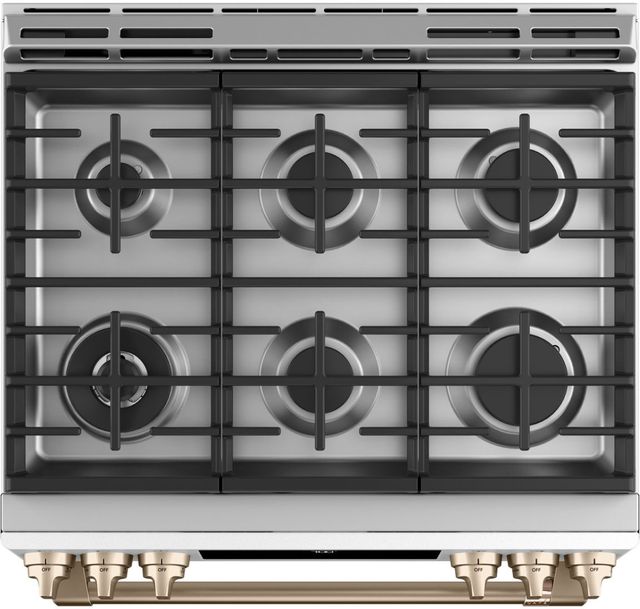 Café™ 30" Matte White Slide In Gas Range-5
