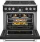 Café™ 36" Matte Black Pro Style Gas Range with 6 Burners-3