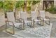 Signature Design by Ashley® Beach Front 4-Piece Beige Aluminum/Fabric Outdoor Arm Chair Set-4