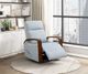 Homelegance® Margerie Gray Manual Swivel Glider Reclining Chair-1