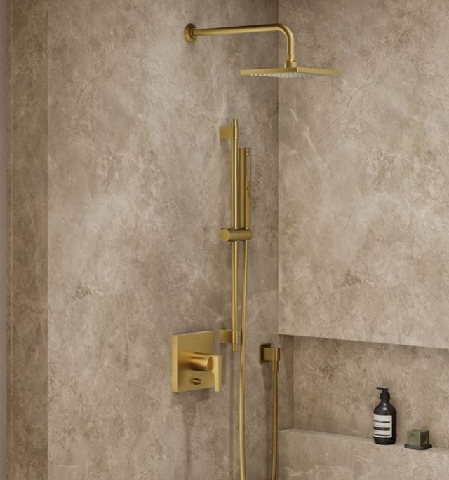 KOHLER® Honesty® Vibrant Brushed Moderne Brass 1.75 GPM Showering Kit-1