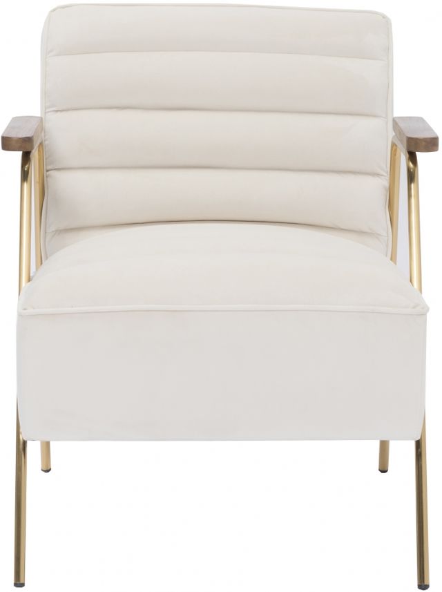 Meridian Furniture Woodford Cream Velvet Accent Chair-1