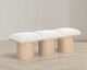 Meridian Furniture Pavilion 3-Piece Cream/Natural 54" Modular Bench-4