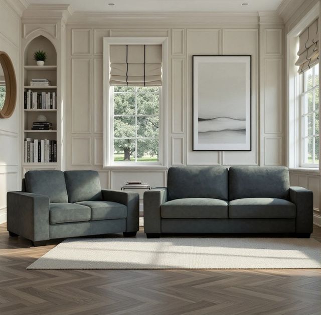 Armen Living Yvonne 2-Piece Flint Living Room Set-1
