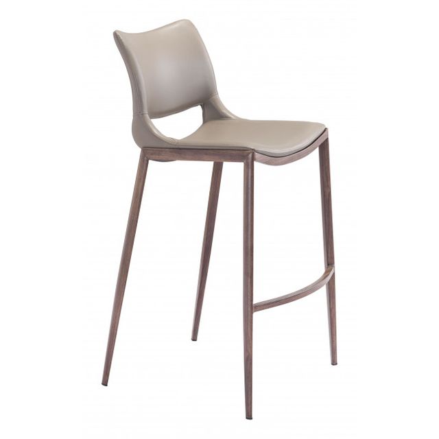 Zuo® Modern Ace Gray/Walnut Bar Chair-0