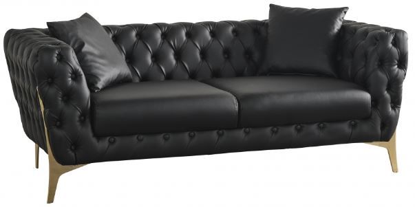 Meridian Furniture Aurora Black Loveseat-0