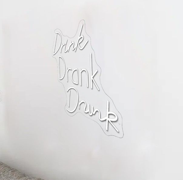 Classy Living Enlightened Drink Drank Drunk Neon Sign-3