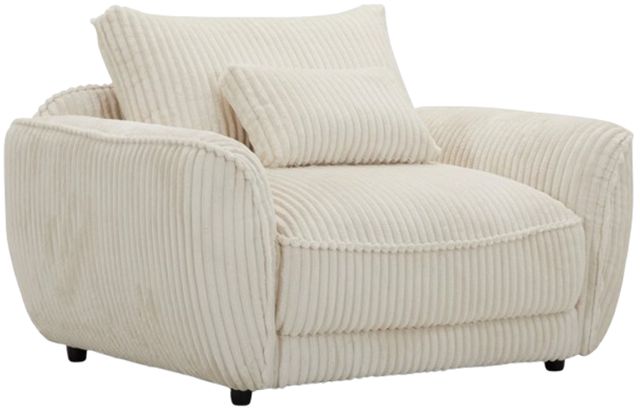 Parker House® Utopia Mega Ivory Chair and A Half with Lumbar Pillow-0
