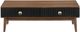 Armen Living Amigo Walnut Coffee Table with Black Drawers -1