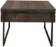 Liberty Furniture Gateway Weathered Gray Cocktail Table with Black Metal Frames-2